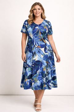 Picture of CURVY GIRL STRETCH FLARED DRESS